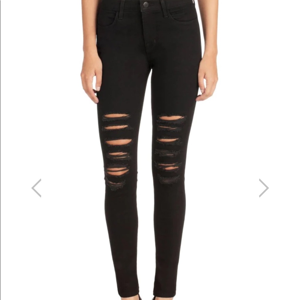 J Brand Maria Black Heart Distressed Skinny 29